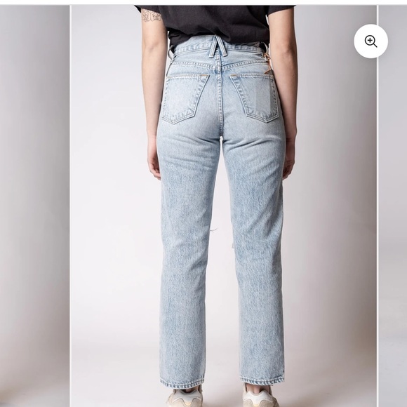 Slvrlake London Ankle Jeans Sz 27 Broken Hearts Wash Distressed EUC Straight Leg - Picture 4 of 10